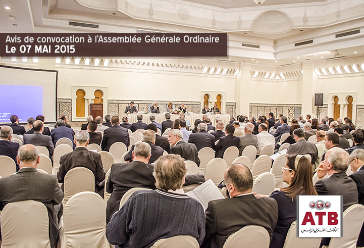 Avis de convocation  à l’AGO le 07 MAI 2015